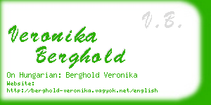 veronika berghold business card